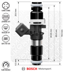 Nuke Performance Bosch injektor 1462cc, 65mm (EV14L), 5 kosov pretočno ujemanih