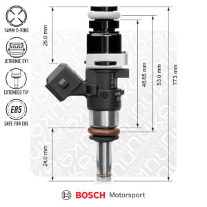 Nuke Performance Bosch injektor 980cc, 53mm (EV14S), 8 kosov pretočno ujemanih