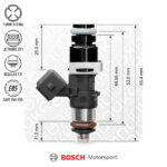 Nuke Performance Bosch injektor 1462cc, 53mm (EV14S), 6 kosov pretočno ujemanih