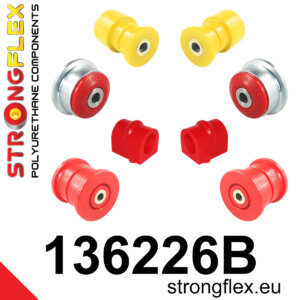 Strongflex Komplet puš sprednjega vzmetenja in zadnje grede SPORT za OPEL Corsa C / OPEL TIGRA B