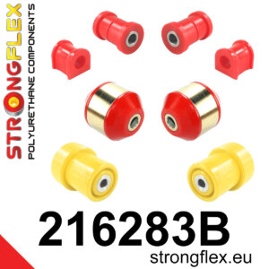 Strongflex Komplet puš vzmetenja spredaj in zadaj za TOYOTA Yaris I / TOYOTA Yaris Verso P2
