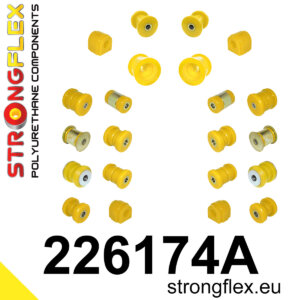 Strongflex Komplet puš sprednjega in zadnjega vzmetenja SPORT za AUDI A3 8P / SEAT LEON 1P