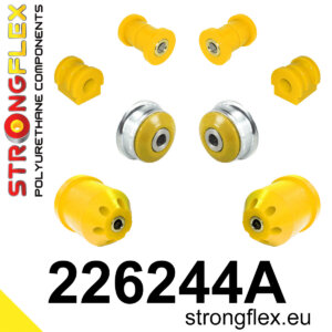Strongflex Komplet puš sprednjega vzmetenja in zadnje grede SPORT za AUDI A1 8X / SEAT Ibiza
