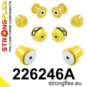 Strongflex Komplet puš sprednjega vzmetenja in zadnje grede SPORT za AUDI Q2 GA / SEAT Ateca KH