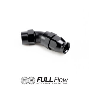 Nuke Performance PTFE zaključek cevi Full Flow 45 stopinj AN-8