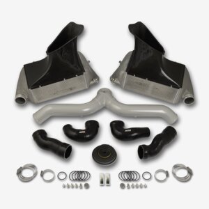 do88 komplet intercoolerja in Y-cevi za Porsche 911 Turbo 997.1, srebrne cevi