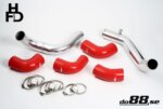 do88 komplet tlačnih cevi za Volvo 740/940 Turbo, rdeče cevi, 3" loputa