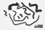 do88 silikonske hladilne cevi za Porsche 968, crne cevi