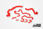 do88 silikonske hladilne cevi za Volvo S60/V60/V70/XC70/S80 T4/T5 07-16, rdeče cevi