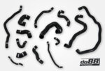 do88 silikonske hladilne cevi za BMW 135i 335i E82 E90 N54, crne cevi