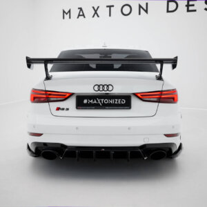[Carbon] Maxton Carbon Spoiler With External Brackets Uprights za Audi A3 / A3 S-Line / S3 / RS3 Sedan 8V / 8V Facelift