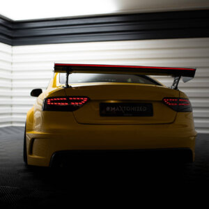 [Carbon] Maxton Carbon Spoiler With External Brackets Uprights + LED za Audi A5 Coupe 8T