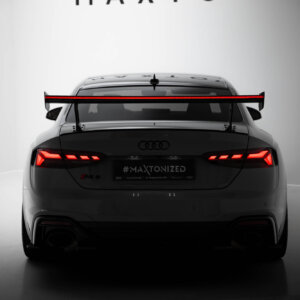 [Carbon] Maxton Carbon Spoiler With External Brackets Uprights V.1 + LED za Audi A5 / A5 S-Line / S5 / RS5 Coupe F5 / F5 Facelift