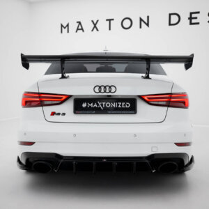 [Carbon] Maxton Carbon Spoiler With Internal Brackets Uprights za Audi A3 / A3 S-Line / S3 / RS3 Sedan 8V / 8V Facelift