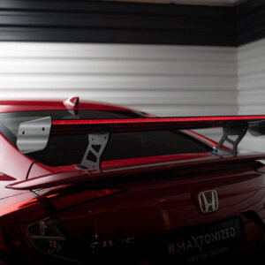 [Carbon] Maxton Carbon Spoiler With Internal Brackets Uprights + LED za Honda Civic SI Mk10