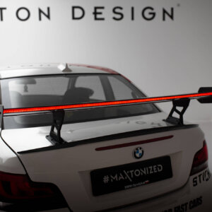 [Carbon] Maxton karbon spojler z notranjimi nosilci V.2 + LED za BMW 1 M E82