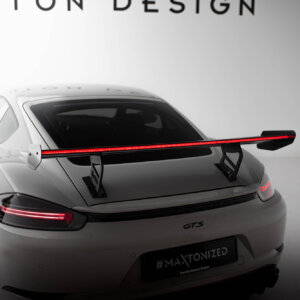 [Carbon] Maxton karbon spojler z notranjimi nosilci V.2 + LED za Porsche 718 Cayman 982c