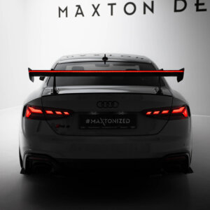 [Carbon] Maxton karbon spojler z zgornjim swan montažnim sistemom + LED za Audi A5 / A5 S-Line / S5 / RS5 Coupe F5 / F5 Facelift