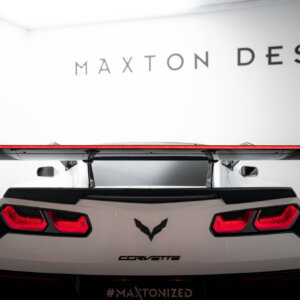[Carbon] Maxton karbon spojler z zgornjim swan montažnim sistemom + LED za Chevrolet Corvette Stingray / Grand Sport C7