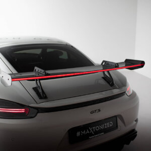 [Carbon] Maxton karbon spojler z zgornjim swan montažnim sistemom V.1 + LED za Porsche 718 Cayman 982c