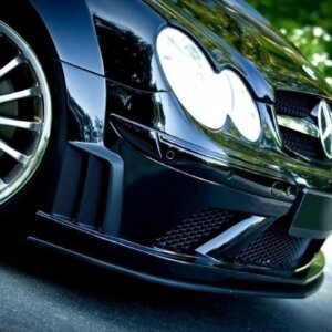 Maxton sprednji splitter za MERCEDES CLK W209 BLACK (SL BLACK SERIES LOOK)