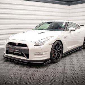 Maxton sprednji splitter + Flaps za Nissan GTR R35 Facelift