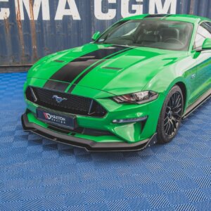 Maxton sprednji splitter V.1 + Flaps za Ford Mustang GT Mk6 Facelift