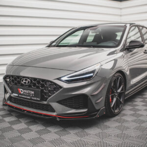 Maxton sprednji splitter V.1 + Flaps za Hyundai I30 N / I30 N-Line Hatchback/Fastback Mk3 Facelift