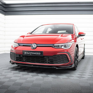 Maxton sprednji splitter V.2 + Flaps za Volkswagen Golf GTI / GTE / GTD / R-Line Mk8