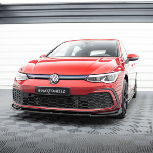 Maxton sprednji splitter V.3 + Flaps za Volkswagen Golf GTI / GTE / GTD / R-Line Mk8