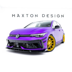 Maxton sprednji splitter V.3 + Flaps za Volkswagen Golf R Hatchback / Variant Mk8 Facelift