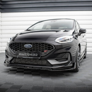 Maxton sprednji splitter V.4 + Flaps za Ford Fiesta ST / ST-line Mk8 Facelift