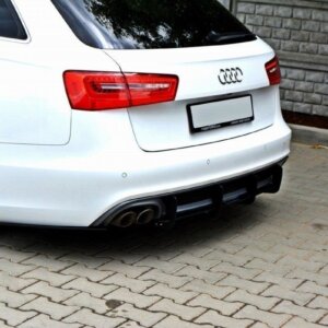Maxton zadnji difuzor & zadnji stranski difuzorji za Audi A6 S-Line C7 (exhaust 1x2)