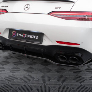 Maxton zadnji splitter (z navpičnimi palicami) za Mercedes-AMG GT 43 4 Door Coupe V8 Styling Package X290