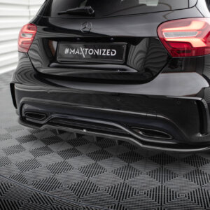 Maxton zadnji splitter (z navpičnimi palicami) za Mercedes-Benz A AMG-Line W176 Facelift