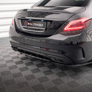 Maxton zadnji splitter (z navpičnimi palicami) za Mercedes-Benz C AMG-Line W205 Facelift