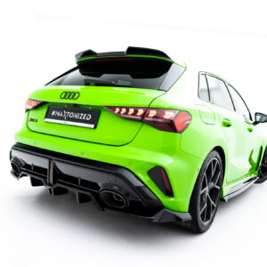 Maxton zadnji splitter (z navpičnimi palicami) V.1 za Audi RS3 Sportback 8Y Facelift