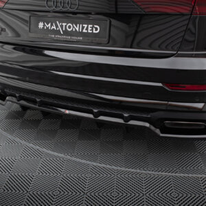Maxton zadnji splitter (z navpičnimi palicami) V.1 za Audi SQ8 / Q8 S-Line Mk1 Facelift