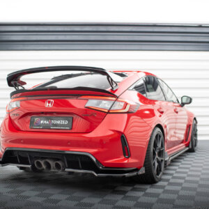 Maxton zadnji splitter (z navpičnimi palicami) V.1 + Flaps za Honda Civic Type-R Mk 11