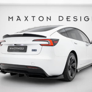Maxton zadnji splitter (z navpičnimi palicami) V.1 za Tesla Model 3 Performance Mk1 Facelift