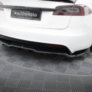 Maxton zadnji splitter (z navpičnimi palicami) V.1 za Tesla Model S Plaid Mk1 Facelift
