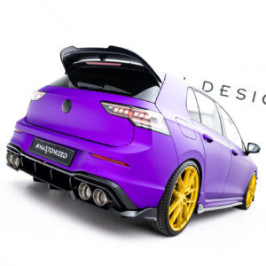 Maxton zadnji splitter (z vertikalnimi palicami) V.1 za Volkswagen Golf R Hatchback Mk8 / Mk8 Facelift