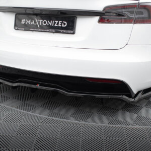 Maxton zadnji splitter (z vertikalnimi palicami) V.2 za Tesla Model S Plaid Mk1 Facelift