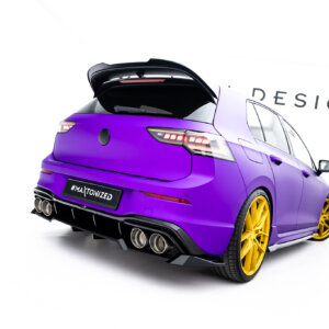 Maxton zadnji splitter (z vertikalnimi palicami) V.2 za Volkswagen Golf R Hatchback Mk8 / Mk8 Facelift