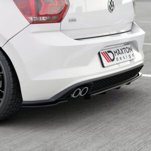 Maxton zadnji splitter (z vertikalnimi palicami) za Volkswagen Polo GTI Mk6