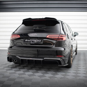 Maxton zadnji difuzor za Audi A3 S-Line Sportback 8V Facelift (verzija z dvojnimi izpuhi na eni strani)
