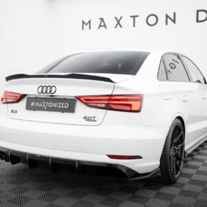 Maxton zadnji difuzor za Audi A3 Sedan 8V Facelift (verzija z dvojnimi izpušnimi končniki na eni strani)