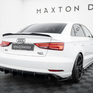 Maxton zadnji difuzor za Audi A3 Sedan 8V Facelift (verzija z enojnimi izpušnimi končniki na obeh straneh)