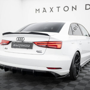 Maxton zadnji difuzor za Audi A3 Sedan 8V Facelift (verzija z enojnimi izpušnimi končniki na eni strani)