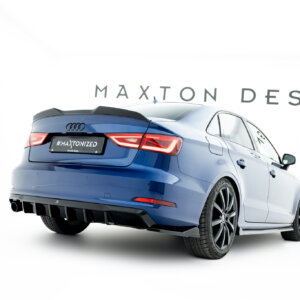 Maxton zadnji difuzor za Audi A3 Sedan 8V (verzija z enojnimi izpušnimi končniki na eni strani)